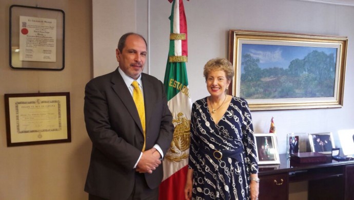 Reunión del presidente de la Fundación Casa de España en México y la embajadora de México en España 